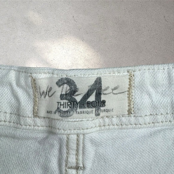 Free People We The Free Florence High Rise Flare Jeans Size 34 Ivory - Picture 3 of 7